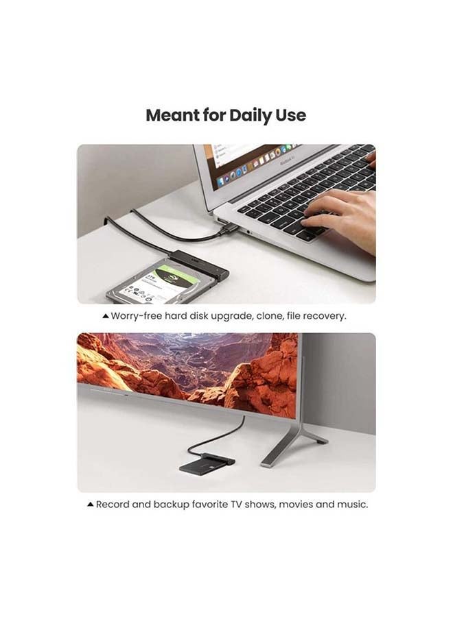 يو جرين كابل قرص صلب بمحول ساتا إلى USB 3.0 لقارئ القرص الخارجي محرك أقراص SSD ومحرك أقراص صلبة HDD مقاس 2.5 بوصة، موصل UASP متطور للنقل لبطاقة كروشيال سان ديسك دابليو دي من سامسونج - Image 4